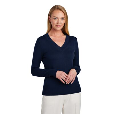 Women's Cotton Stretch V Neck Sweater Thumbnail