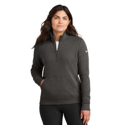 Nike Women's Club Fleece Sleeve Swoosh 1/2 Zip NKDX6720 Women's Club Fleece Sleeve Swoosh 1/2 Zip Thumbnail